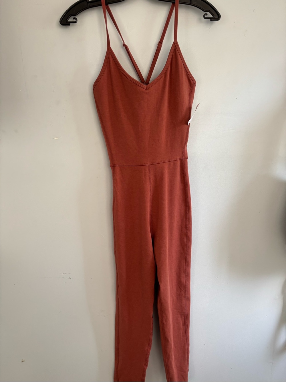 Old Navy Rust Red Adjustable-Strap Jumpsuit